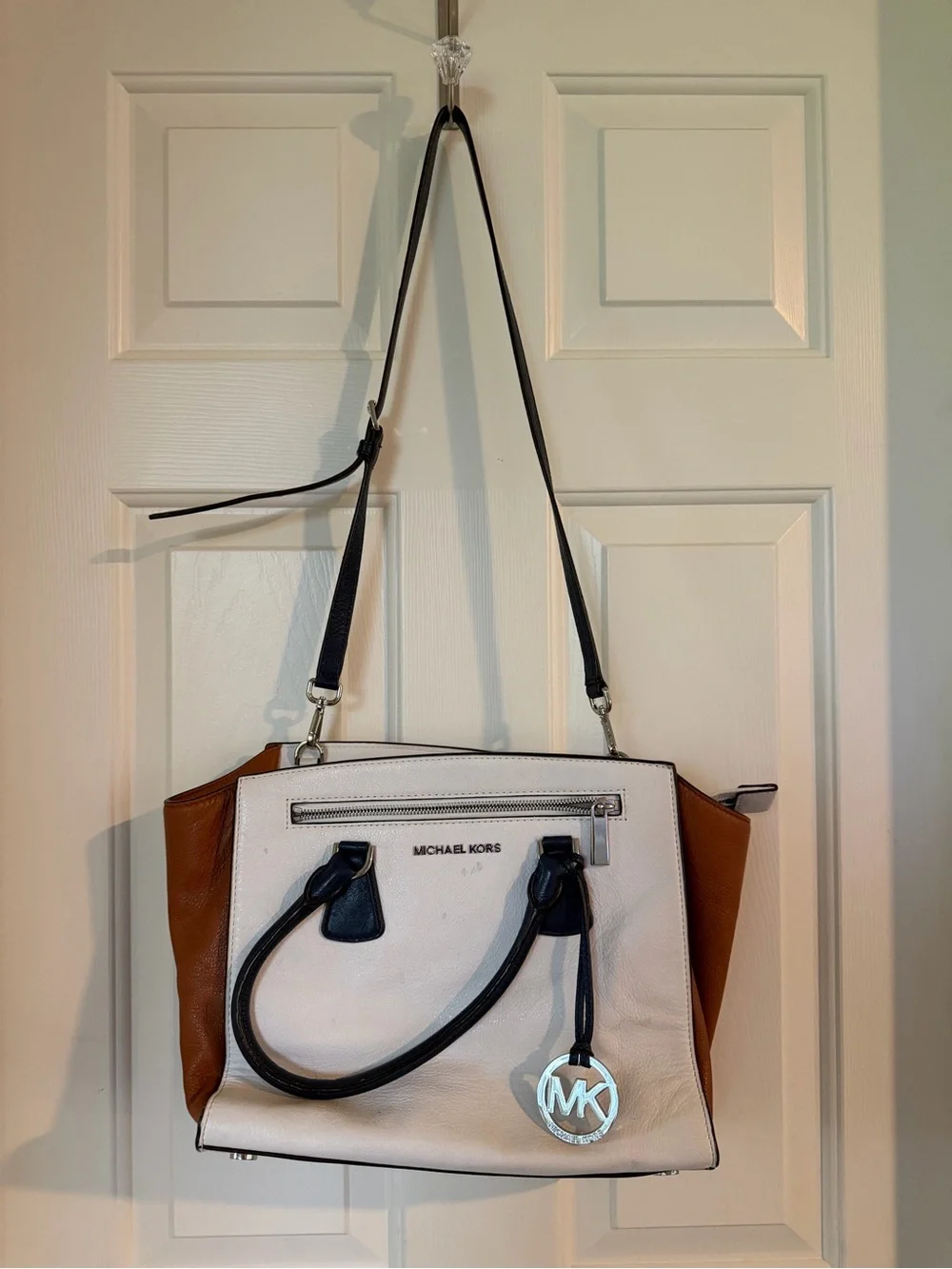 Michael Kors Large Colorblock Leather Satchel –